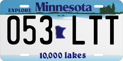 MN license plate 053LTT