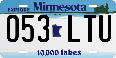 MN license plate 053LTU