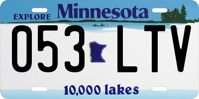 MN license plate 053LTV