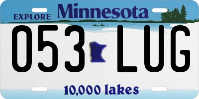 MN license plate 053LUG
