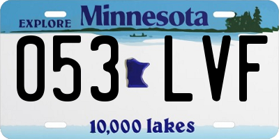 MN license plate 053LVF