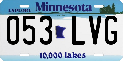 MN license plate 053LVG