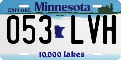 MN license plate 053LVH