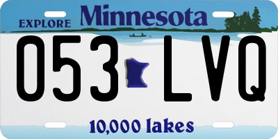 MN license plate 053LVQ
