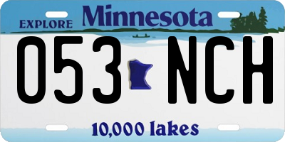 MN license plate 053NCH
