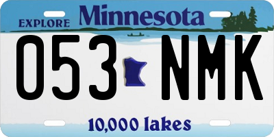 MN license plate 053NMK