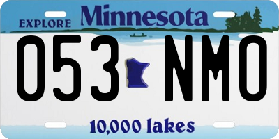 MN license plate 053NMO