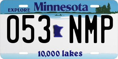 MN license plate 053NMP