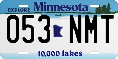 MN license plate 053NMT