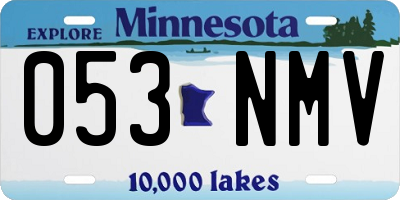 MN license plate 053NMV