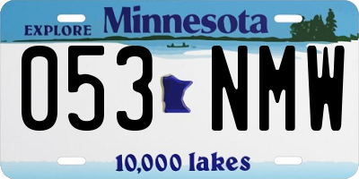 MN license plate 053NMW