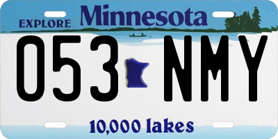 MN license plate 053NMY
