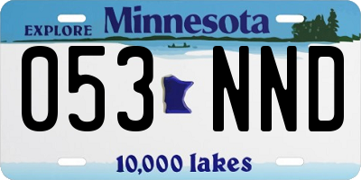 MN license plate 053NND