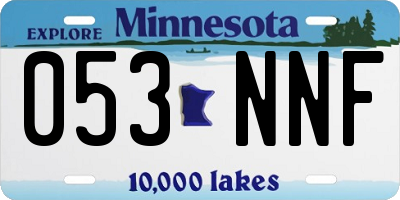 MN license plate 053NNF