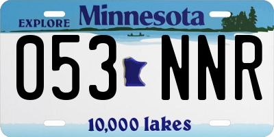 MN license plate 053NNR