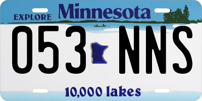 MN license plate 053NNS