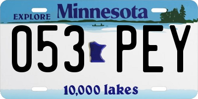 MN license plate 053PEY
