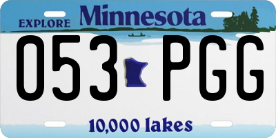 MN license plate 053PGG