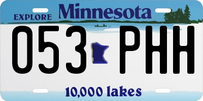 MN license plate 053PHH