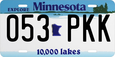 MN license plate 053PKK