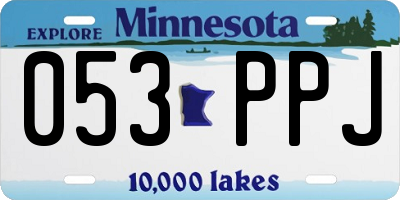 MN license plate 053PPJ
