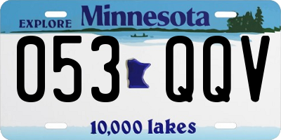 MN license plate 053QQV