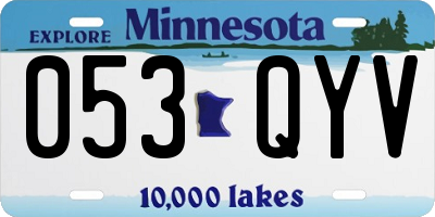 MN license plate 053QYV