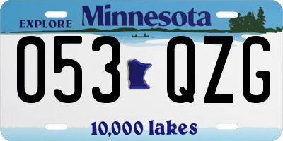 MN license plate 053QZG