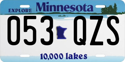 MN license plate 053QZS