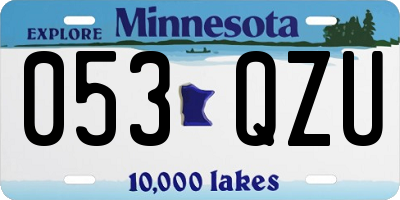 MN license plate 053QZU