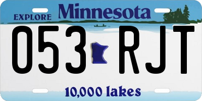 MN license plate 053RJT
