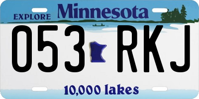 MN license plate 053RKJ