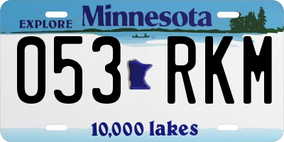 MN license plate 053RKM