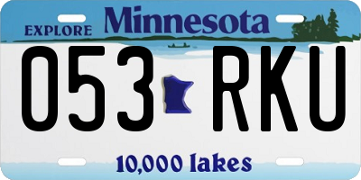 MN license plate 053RKU