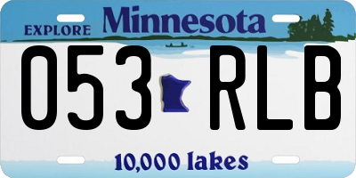 MN license plate 053RLB