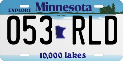 MN license plate 053RLD