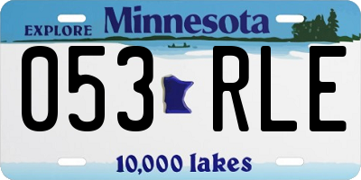 MN license plate 053RLE