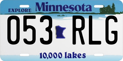 MN license plate 053RLG