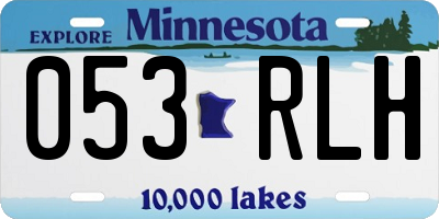 MN license plate 053RLH
