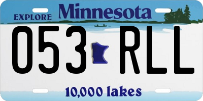 MN license plate 053RLL