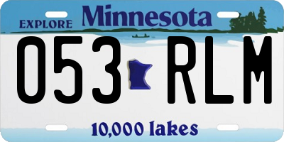 MN license plate 053RLM