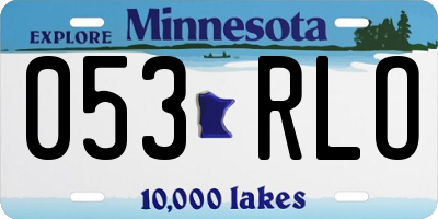 MN license plate 053RLO