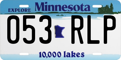 MN license plate 053RLP