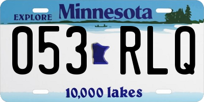 MN license plate 053RLQ