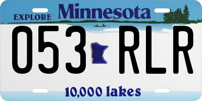 MN license plate 053RLR
