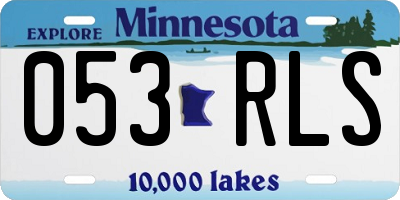MN license plate 053RLS