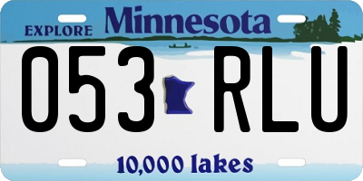 MN license plate 053RLU