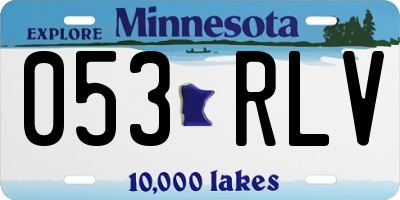 MN license plate 053RLV
