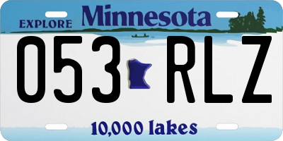 MN license plate 053RLZ