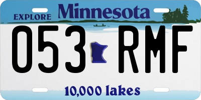 MN license plate 053RMF